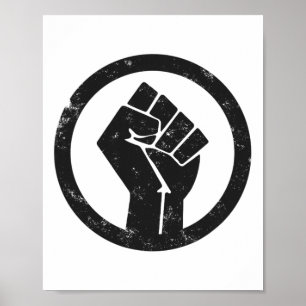 Affiche Simple Black Life Matériau de protestation Power P
