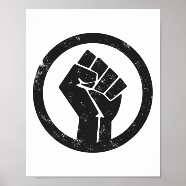 Affiche Simple Black Life Matériau de protestation Power P (Devant)