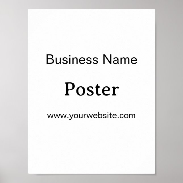 Affiche Simple Brand Promotion Standard Semi-brillant 8,5" (Devant)