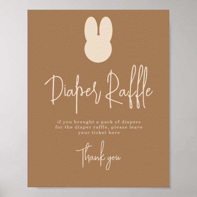 Affiche Simple Bunny Diaper Raffle jeu (Devant)