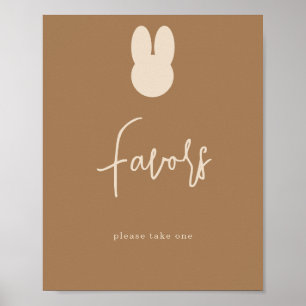 Affiche Simple Bunny Merci / Faveurs