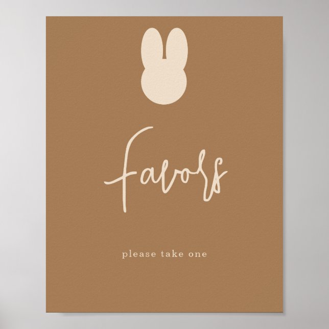 Affiche Simple Bunny Merci / Faveurs  (Devant)