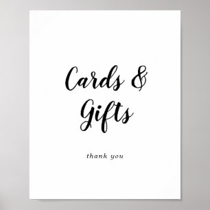 Affiche Simple calligraphie Cartes de Mariage et Cadeaux S