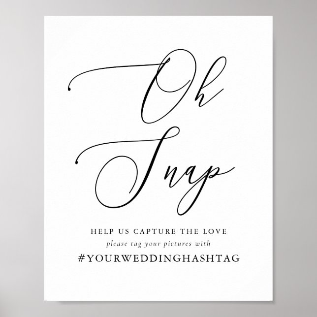 Affiche Simple calligraphie Mariage russe Hashtag (Devant)