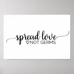 Affiche Simple calligraphie noire : Répandez l'amour, pas