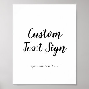 Affiche Simple Calligraphy Wedding Custom Text Sign