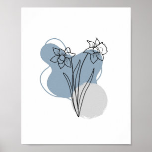 Affiche Simple Chic minimaliste Abstrait Style Boho Floral