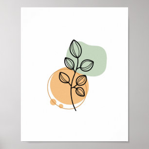 Affiche Simple Chic minimaliste Abstrait Style Boho Floral