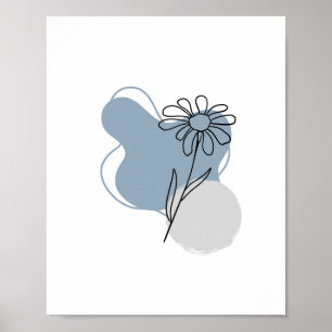 Affiche Simple Chic minimaliste Abstrait Style Boho Floral