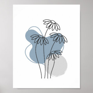 Affiche Simple Chic minimaliste Abstrait Style Boho Floral