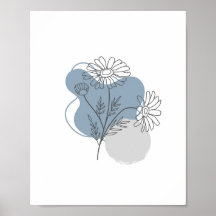 Simple Chic minimaliste Abstrait Style Boho Floral