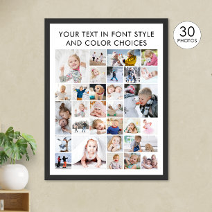 Affiche Simple Collage de 30 Photos