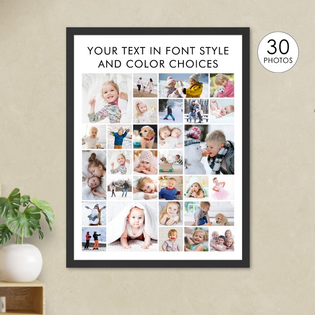 Affiche Simple Collage de 30 Photos (Créateur téléchargé)