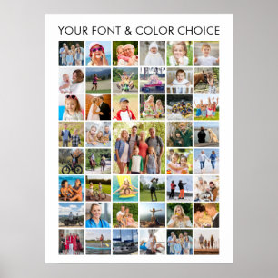 Affiche Simple Collage de 45 Photos sur mesure