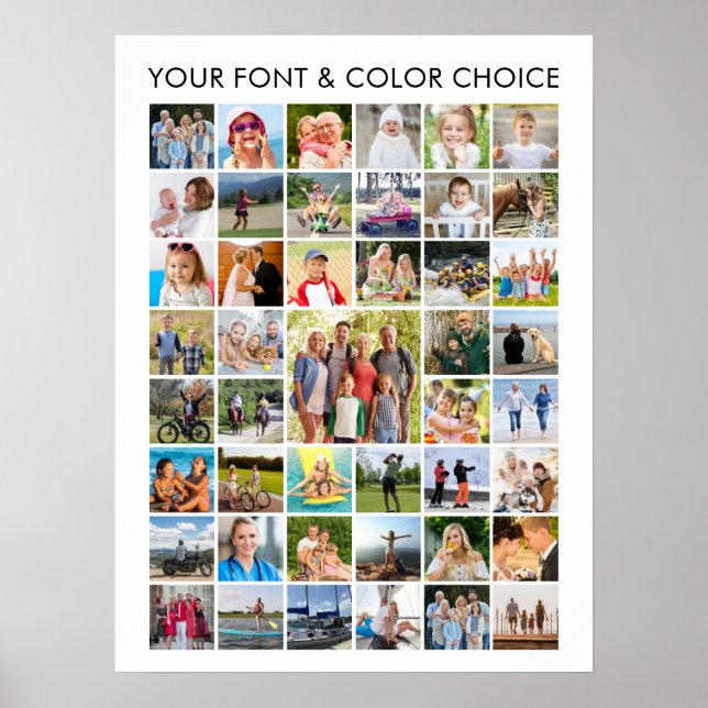 Affiche Simple Collage de 45 Photos sur mesure (Devant)