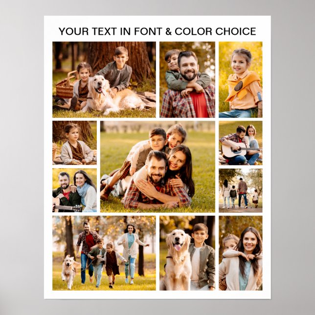 Affiche Simple Collage Photo 11 Images (Devant)
