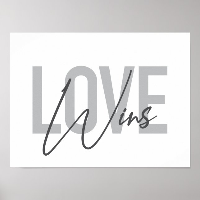 Affiche Simple, cool, urbain, tendance, moderne L'amour ga (Devant)