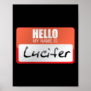 Affiche Simple Costume Halloween Diable Adoration Mon Nom 