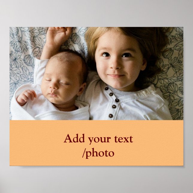Affiche Simple couleur minimale ajouter votre nom image de (Devant)
