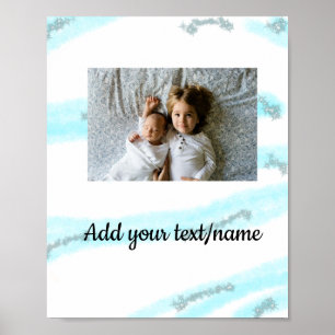 Affiche Simple couleur minimale ajouter votre nom image de