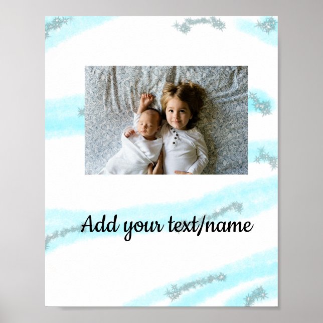 Affiche Simple couleur minimale ajouter votre nom image de (Devant)