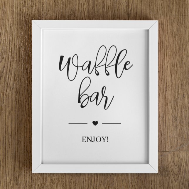 Affiche simple de bar à gaufres pour une douche de (Créateur téléchargé)