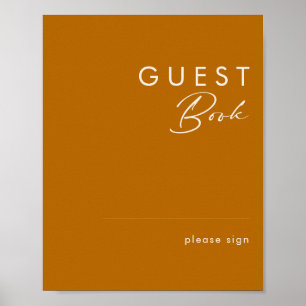 Affiche Simple Desert   Burnt Orange Guest Book Sign