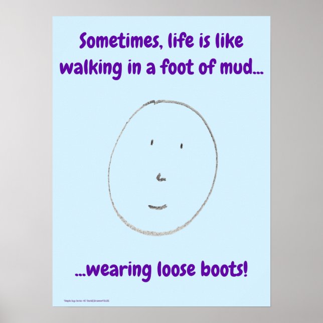 Affiche "Simple dit" #5 drôle, humour, citation (Devant)