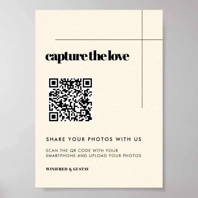 Affiche Simple, élégant et chic Captez le signe d'amour (Devant)