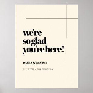 Affiche Simple, élégant et chic Si heureux que vous soyez 