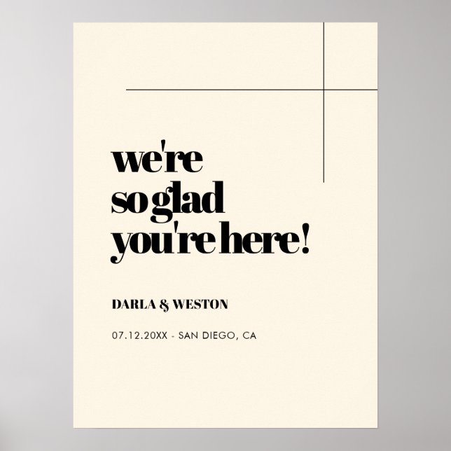 Affiche Simple, élégant et chic Si heureux que vous soyez  (Devant)