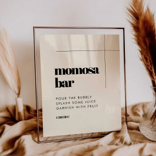 Affiche Simple, élégant et chic signe de bar Momosa