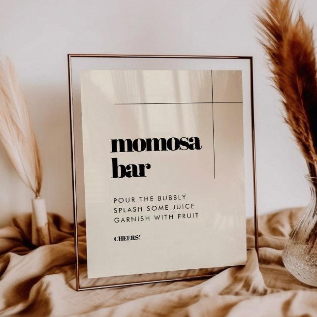 Affiche Simple, élégant et chic signe de bar Momosa (Créateur téléchargé)