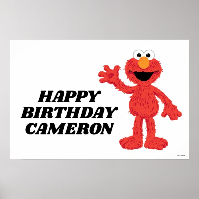 Affiche Simple Elmo 1er anniversaire (Devant)