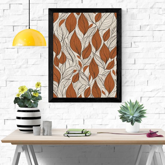 Affiche Simple et élégant : "Feuilles d'automne rustiques" (Créateur téléchargé)
