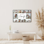 Affiche simple et moderne cadeau multi photo famille<br><div class="desc">Écriture moderne élégant minimaliste noir et blanc collage photo collage photo famille décoration maison cadeau. Une façon élégante et audacieuse de montrer vos photos de famille.</div>