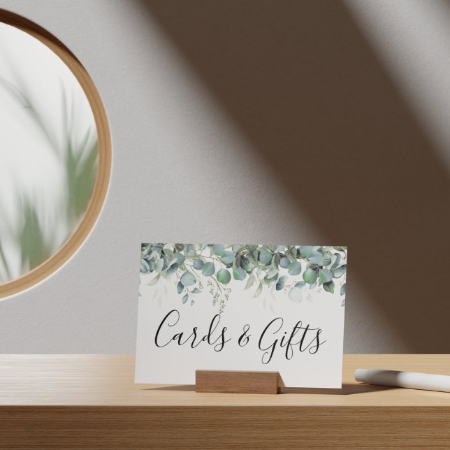 Affiche Simple Eucalyptus Greenery Cartes de mariage et ca (Simple Eucalyptus Greenery Wedding Party Supplies)