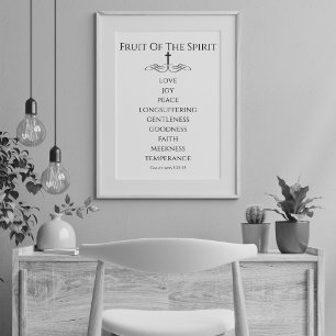 Affiche Simple Fruit de l'Esprit Galates 5