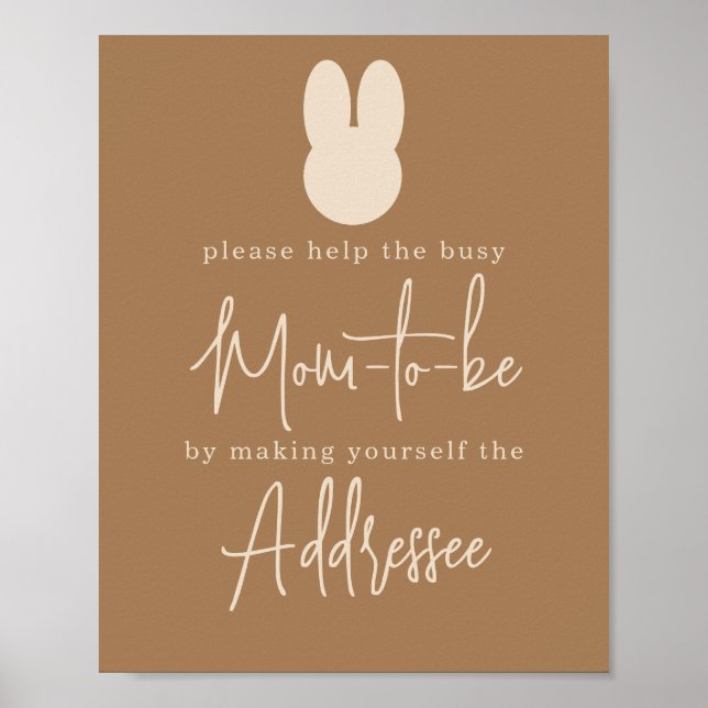 Affiche Simple future maman lapin destinataire (Devant)
