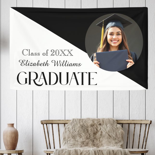 Affiche Simple Graduation noir et blanc (Créateur téléchargé)