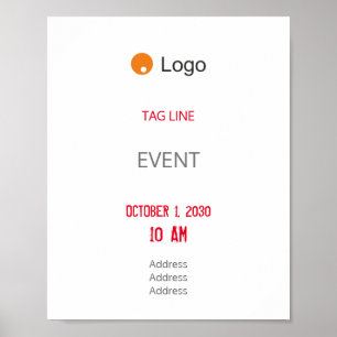 Affiche Simple Gris Entreprise