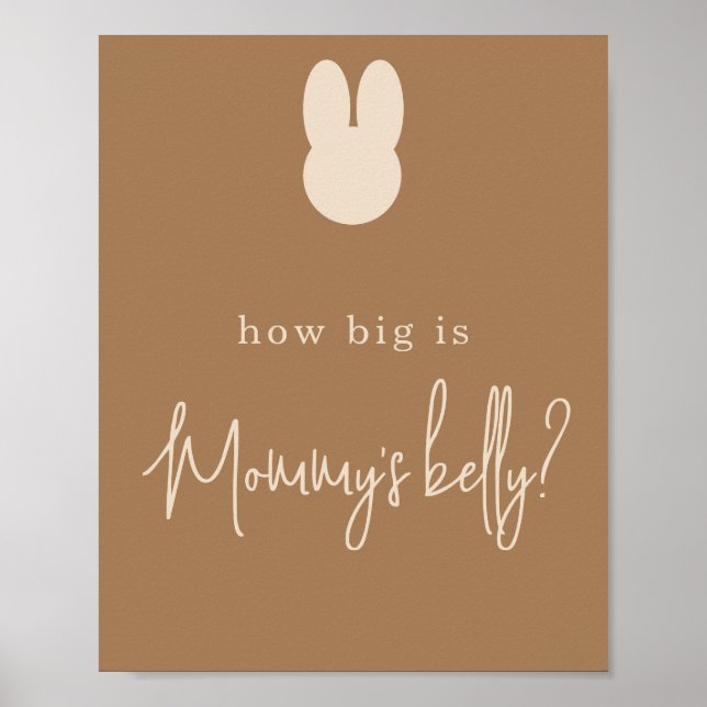 Affiche Simple Lapin Quelle est la taille du ventre de Mam (Devant)
