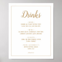 Simple Minimalist|Mariage Gold Drame Menu Frame