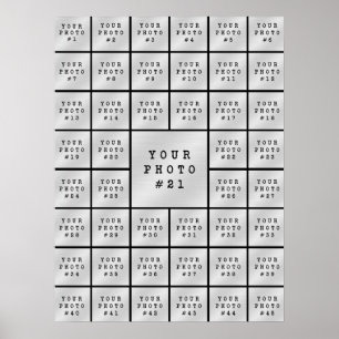 Affiche Simple Minimaliste Collage Photo 45 Noir