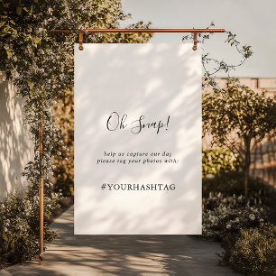 Affiche Simple minimaliste Mariage Oh Snap Sign