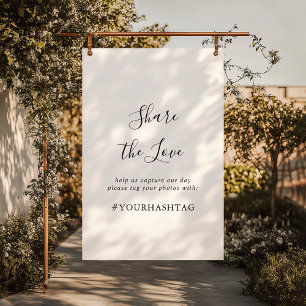 Affiche Simple Minimaliste Partagez le hashtag d'amour