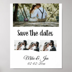 Affiche simple minimum personnalisé enregistrer la date ph