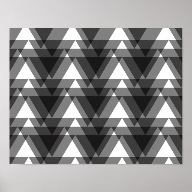 Affiche Simple, modern, urban, bold transparent triangles (Devant)