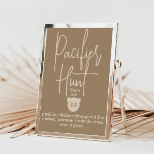 Affiche Simple moderne Baby shower d'ours Pacifique jeu de