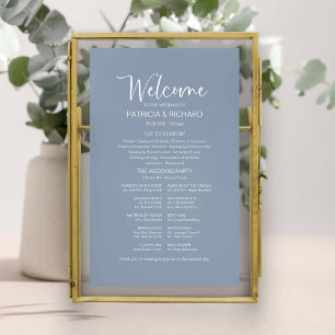 Affiche Simple Moderne Calligraphie Programme de mariage S